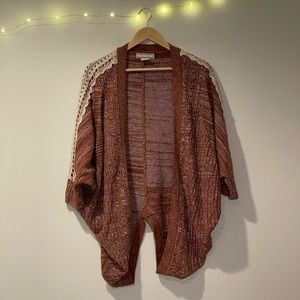 tomato red cardigan sweater